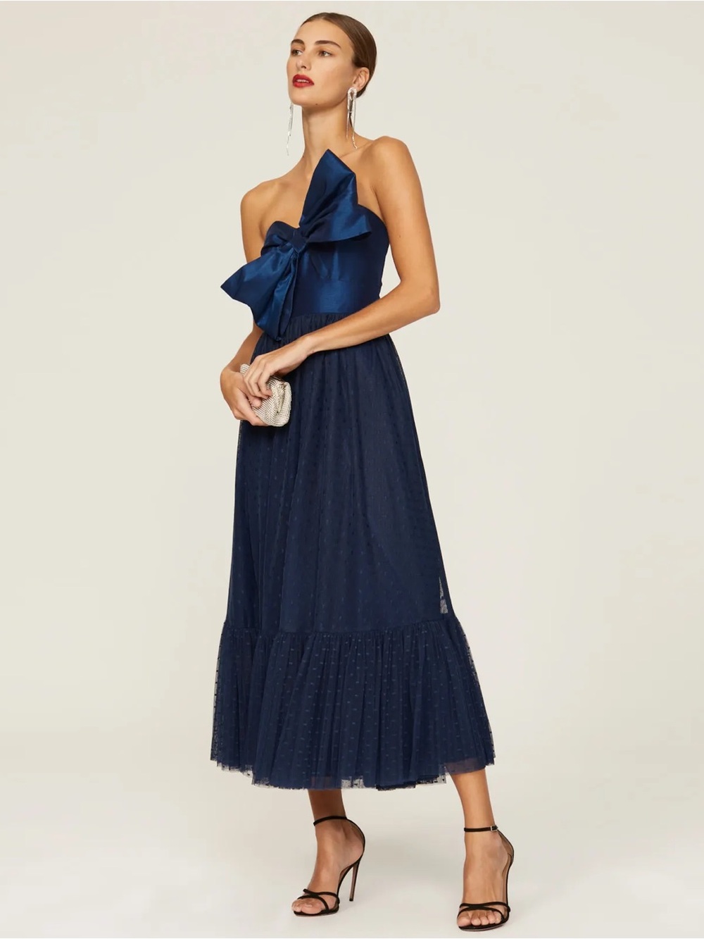 Hutch - Bow Tie Midi Dress - Blue